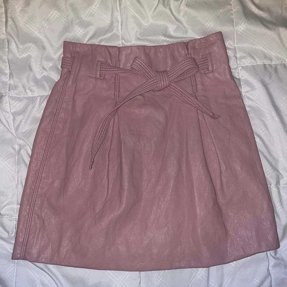 Free people pink pleated skirt